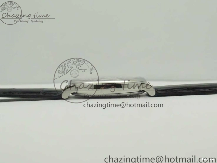MIROTIME 0518 Supportive Portofino Automatic SS AF 1:1 Best Edition White Dial on Black Croco Leather Strap A 7184